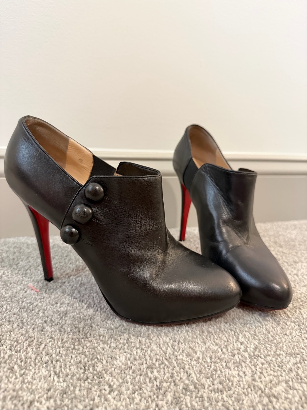Christian Louboutin US 9-9.5/EU 41 RESOLED Ankle Booties w/ Buttons
